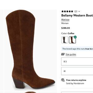 Matisse Bellamy Western Boot- Real suede made in Brazil
